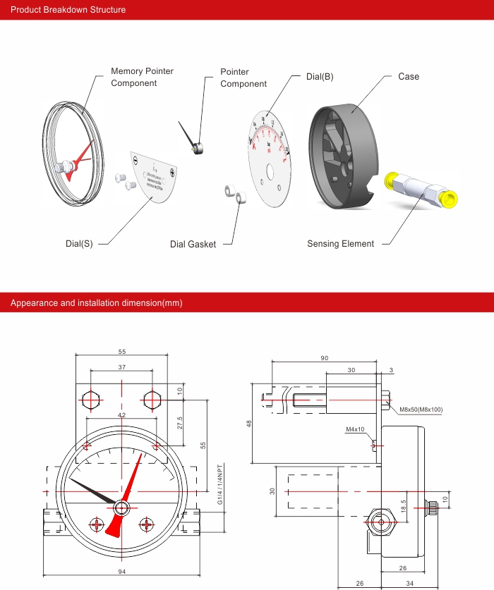 differential pressure gauge with 5 valve manifold jah